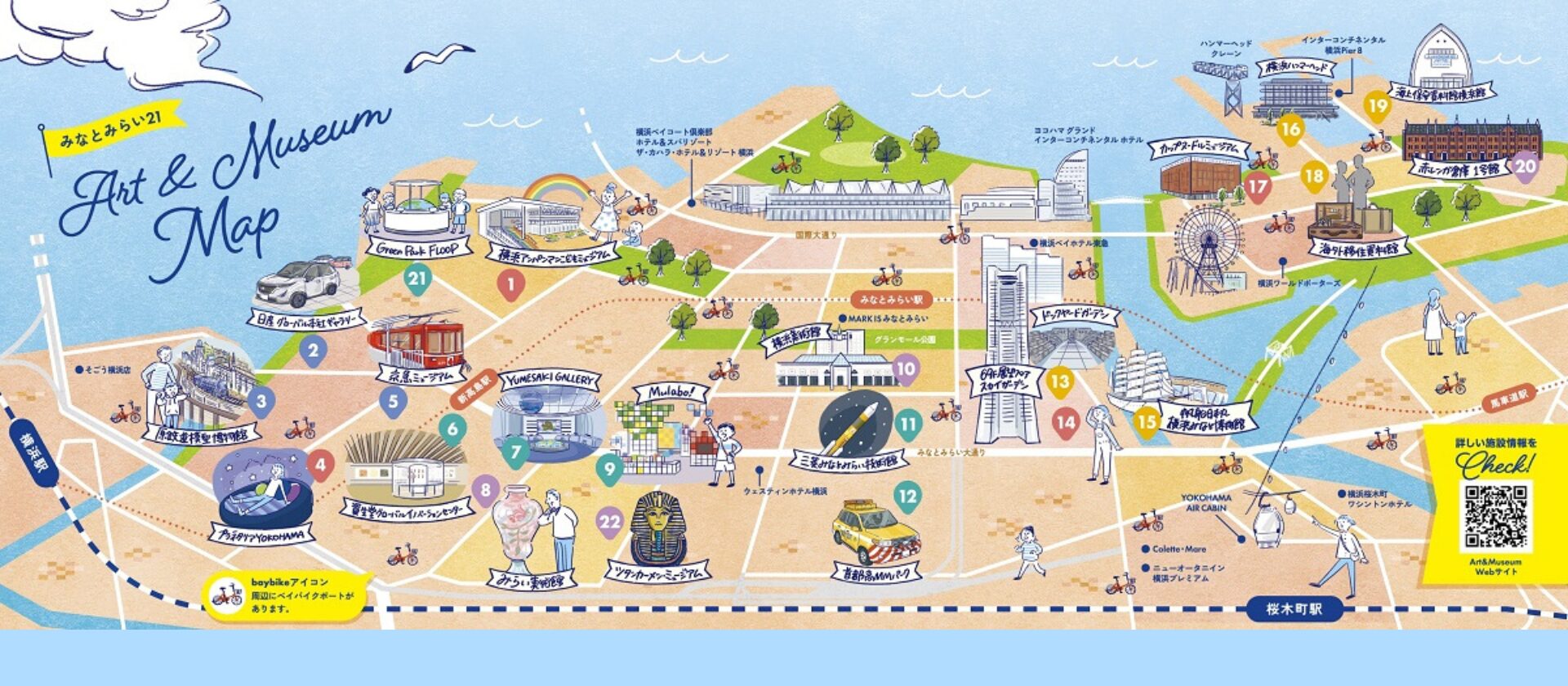 夏やすみはみなとみらいのArt & Museumへ行こう！　－クイズ付きマップで楽しくまわろう－のスライド