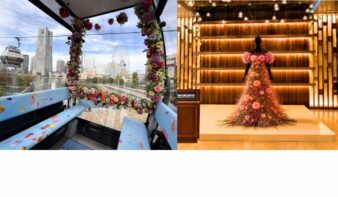 「フラワーエアキャビン」やフラワードレスも！　花で彩る街なかプロモーションを開催の画像